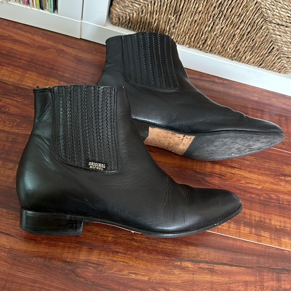 Black Leather Chelsea Boots Original Michel Made in Mexico Women’s Size 8.5 - Picture 7 of 11